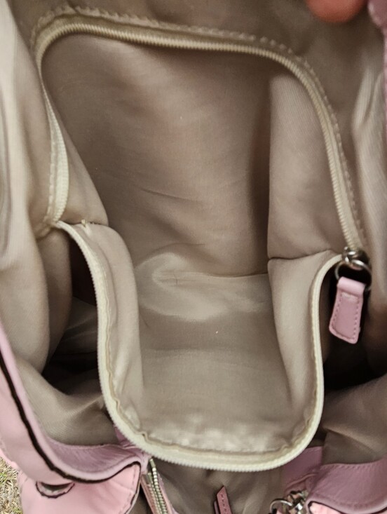 Coach Soho Pleated Tote Bag F13733 Baby Pink Leather Y2K Shoulder